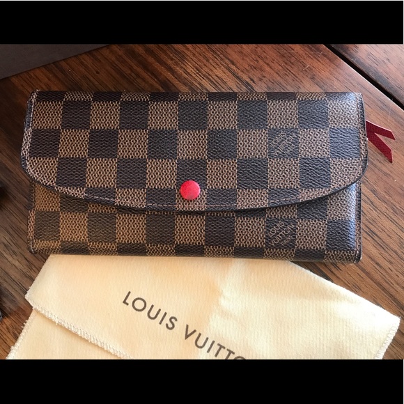 Authentic Louis Vuitton Emilie Wallet Damier Ebene